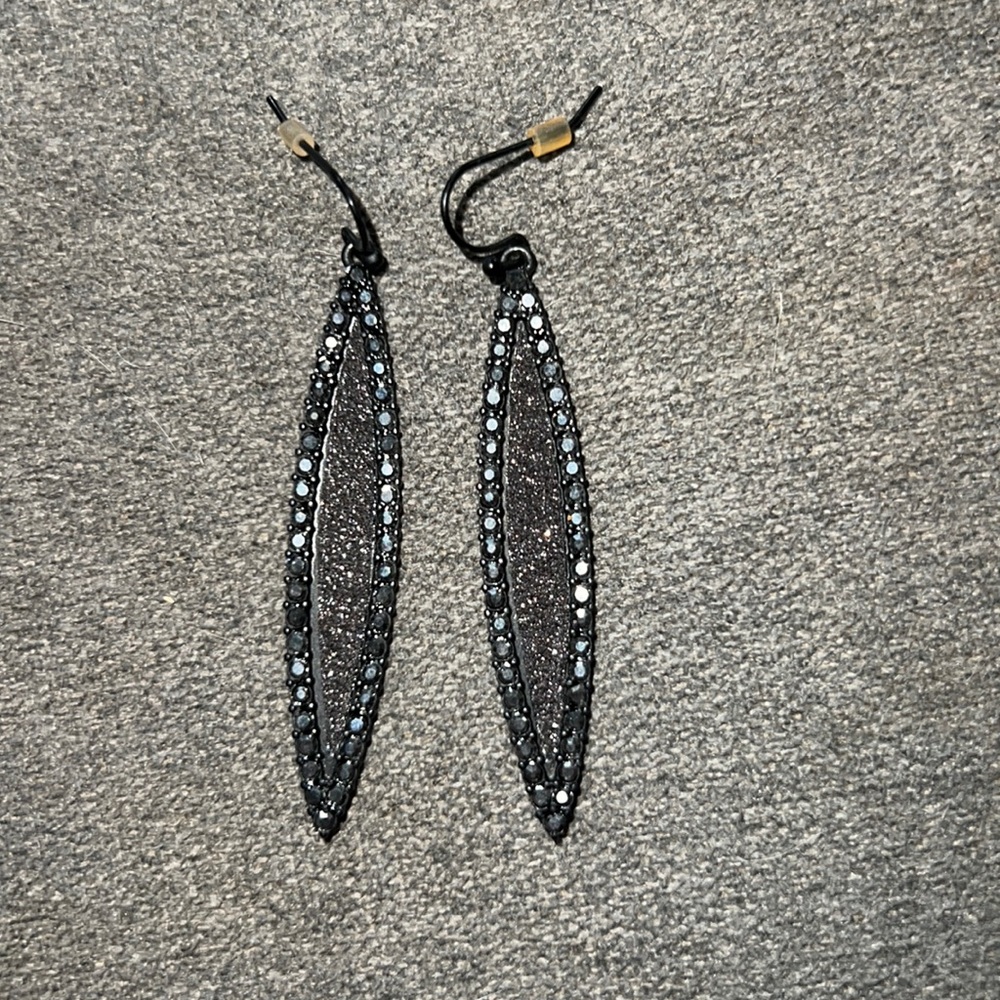 Black dangly earrings